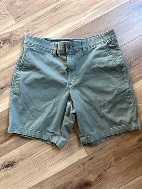Sonoma Olive Flat-Front Cotton Shorts